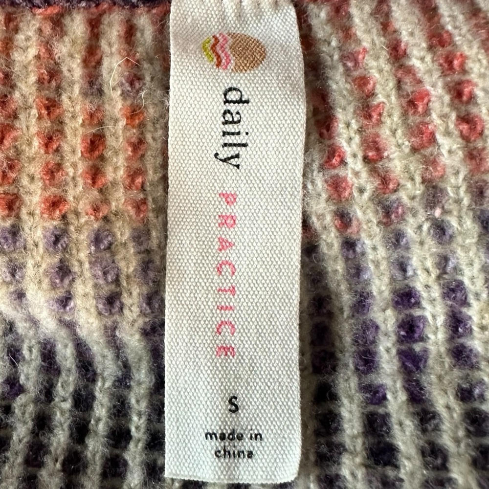Anthropologie Daily Practice Half Zip Tunic Sweater Dress Size Small Purple Pink - Picture 14 of 16